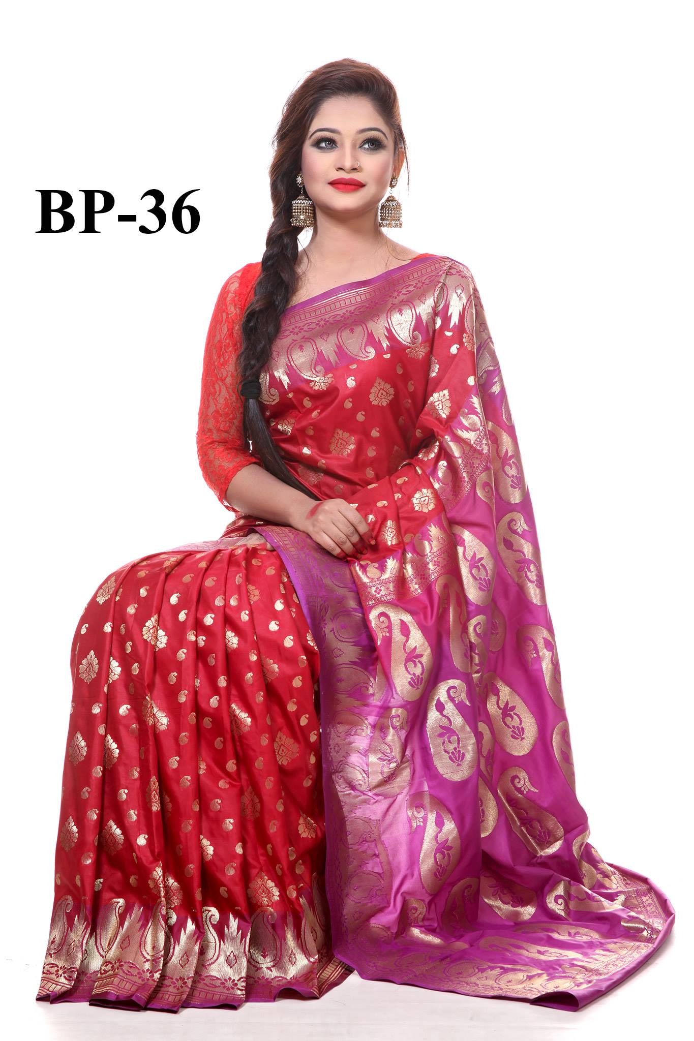 Katan Big Buty Saree